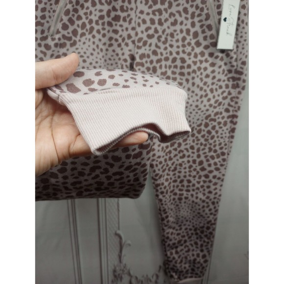 NWT Love Streak Classic Jogger Sweatpants Women's SZ S Pink Animal Print Pockets - Picture 8 of 16